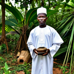 Vodu Priest (Bokonon)**

"A Bokonon (Vodu priest) in Togo, wearing traditional modest clothing, performing a ritual in a lush forest setting, holding ritual objects, fully clothed, appropriate content, safe for work, perfect anatomy, natural proportions, professional photography, high quality, family-friendly"

**