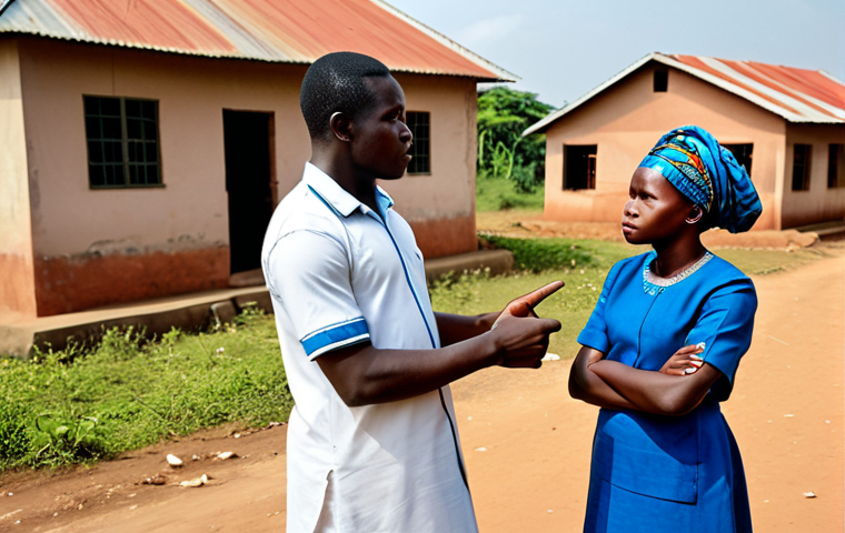토고의 교육 시스템 - **

"A dedicated teacher in Togo, fully clothed in professional attire, conducting a class outdoors ...